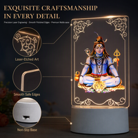 Lampu Meja Ilusi Optik Pola Ukiran Laser Kustom Bertenaga USB Lampu Malam LED Akrilik 3D Grosir Pabrik