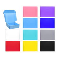 Boîte cadeau multicolore de 130x80x40 mm, format compact, boîte d'expédition pour l'emballage des produits, logo personnalisé en stock