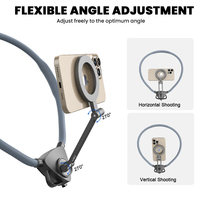 Support magnétique pour téléphone portable, mains libres, 270° °   Accessoire de montage rotatif pour téléphone, pour diffusion en direct et vlog POV en salle de sport, compatible iPhone et Android