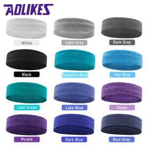 Aolikes #2106 Sport Zweet Hoofdband Workout Effen Kleur Brede Yoga Hoofdbanden Aangepaste Afdruk En Kleur Zweetabsorptieband - Product Image 4