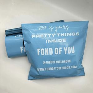 Custom LOGO Printed Light Blue Mailer for Clothing Mailer Box Small Medium Big 6x9 10x13 Mailing Bags for Hoodies - Product Image 3