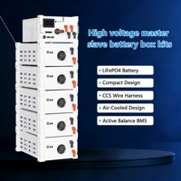 Batterie JKESS HV BMS Lifepo4 100A 200A 16S 32S 48S 64S 80S, kits de boîtes de batteries maîtresses et esclaves haute tension, BMS à équilibrage actif