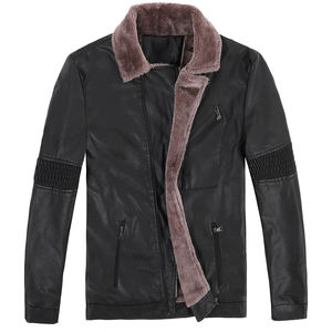 Chaqueta de Cuero Genuino Totalmente Personalizada, Cuello Alto, Nuevo Diseño, Talla, Logotipo y Color Personalizables, Chaquetas de Cuero de Invierno para Hombre - Product Image 3