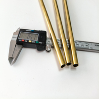 Precision Cut Thick Wall Round Brass Small Diameter Thin Walled Bronze Pipes CNC Lathe Turning Threaded Brass Tubes