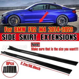 Extensions de bas de caisse en ABS de haute qualité de 2,2 m, séparateurs de pare-chocs, ailerons de diffuseur pour BMW F82 M4 2014-2023 - Product Image 1