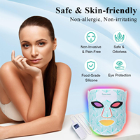 Masque facial LED en silicone à lumière rouge personnalisable, soin quotidien, portable, ultra-fin, masque LED photonique