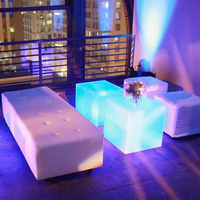 Entrée du seau à glace chinois, table et chaise de bar avec bande led