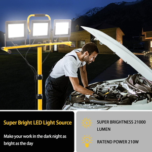 Lampada da lavoro a treppiede luci di inondazione ricaricabili per esterni di riparazione luce da lavoro per auto lampada da campeggio per lanterna di <span class=keywords><strong>emergenza</strong></span> per Garage - Product Image 3