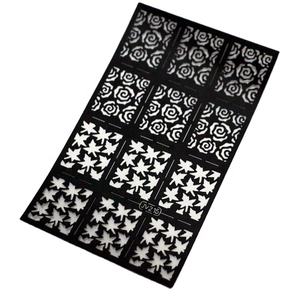 2024 réutilisable Nail art accessoires <span class=keywords><strong>pochoir</strong></span> autocollants professionnel bricolage <span class=keywords><strong>vernis</strong></span> à ongles autocollant vinyle <span class=keywords><strong>pochoir</strong></span> - Product Image 1