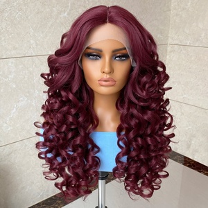 All'ingrosso naturale <span class=keywords><strong>Afro</strong></span> riccio di pizzo parrucche di acqua profonda biondo onde e parrucche sintetiche HD pizzo frontale parrucche per donne nere - Product Image 1