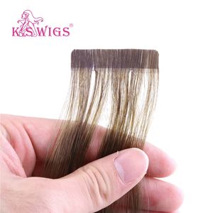 K.SWIGS Extensions de cheveux à bandes adhésives en gros, double épaisseur, cheveux humains vierges, port naturel et confortable, sans dommages, livraison rapide - Product Image 3
