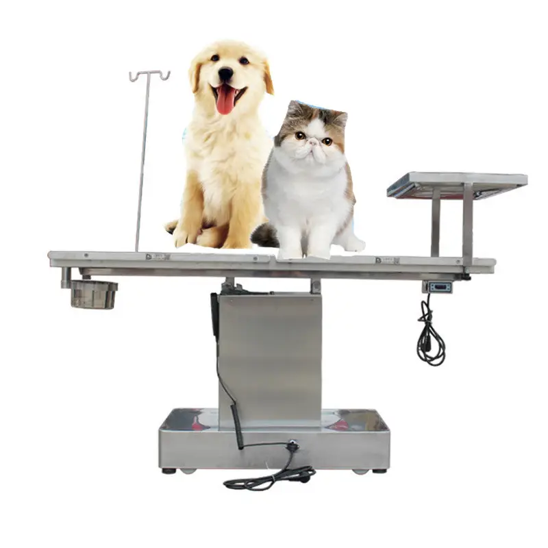 पशु चिकित्सक बिजली सर्जरी टेबल स्टेनलेस स्टील पशु चिकित्सा ऑपरेशन टेबल पालतू पशु कुत्ते बिल्ली सर्जिकल पुरूष टेबल