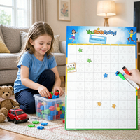 Tableau magnétique flexible effaçable à sec pour enfants, tableau de récompenses, tableau des tâches, tableau de motivation comportementale, entraînement aux habitudes pour enfants