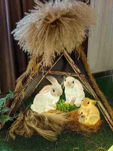 Luces Decorativas LED de Conejos Madre e Hijo para Parques y Jardines, Luces Decorativas con Motivos Navideños para Uso en Exteriores - Product Image 1