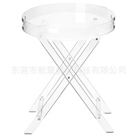 Table basse pliante en acrylique, vente en gros d'usine, portable, légère, transparente, amovible, mobilier de maison