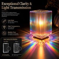 Filament PETG Transparent Arc-en-ciel 1,75 mm, Dégradé Vibrant Multicolore Translucide, Matériau d'Impression 3D 1KG 240-250°C