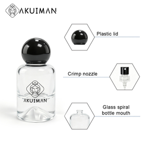 Cosmetic 30ml clear Glass Luxury Wholesale <b>Empty</b> Custom Perfume <b>Spray</b> <b>Bottle</b> with Box Packaging - Product Image 2
