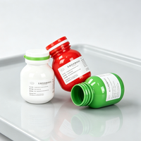Bouteille en plastique PET de 120 ml de qualité alimentaire en forme d'ampoule pour capsules de vitamines, médicaments et compléments alimentaires avec bouchon à déchirure facile, personnalisation possible