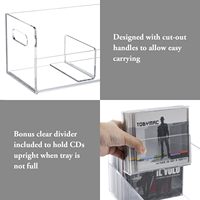 Boîte de rangement personnalisable et lavable pour disques acryliques, étui de présentation transparent en acrylique pour CD de musique, boîte classique portable en acrylique pour cassettes