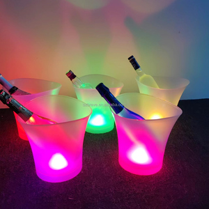 Seau à glace LED étanche de 5 L grande capacité pour champagne, <span class=keywords><strong>vin</strong></span> rétro, bière et autres boissons – Idéal pour les fêtes et bars - Product Image 3