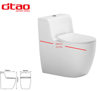 Nouvelle conception de toilettes monobloc en céramique avec couvercle de siège coloré, à poser au sol, pour petits appartements