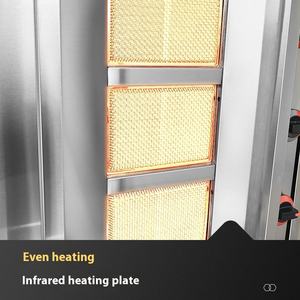 เครื่องทำแซนด์วิชเนื้อเคบับแบบหมุนได้มอเตอร์แก๊สอัตโนมัติใช้ในเชิงพาณิชย์แนวตะวันออกกลางและบราซิล - Product Image 3