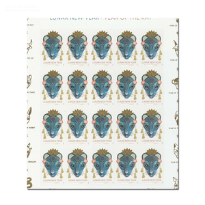 Timbres-postes, étiquettes et autocollants originaux pour cartes postales, à thème Nouvel An Lunar <span class=keywords><strong>2020</strong></span> <span class=keywords><strong>Année</strong></span> <span class=keywords><strong>du</strong></span> <span class=keywords><strong>Rat</strong></span>, États-Unis, timbres permanents - Product Image 4