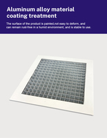 Grille de ventilation carrée moderne en aluminium pour plafond, diffuseur d'air durable pour systèmes CVC