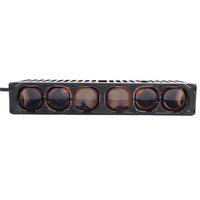 Accessoires de voiture Lampes de gril de voiture 150W 6500K Étanche 6 lentilles Matrix Grill Light Led Projector Lens