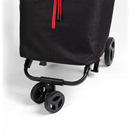 Chariot de courses Gimi Twin Black à 4 roues avec sac de 50L