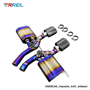 ระบบท่อไอเสีย catback ไทเทเนียมสำหรับ Porsche <span class=keywords><strong>Cayenne</strong></span> <span class=keywords><strong>GTS</strong></span> / <span class=keywords><strong>Turbo</strong></span> S พร้อมท่อเรโซแนนท์ - Product Image 6