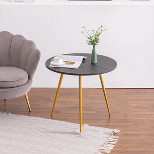 Hiện đại vòng bàn cà phê trong vàng kim loại bàn trà cho sofa đồ nội thất nhà cho phòng khách hoặc phòng ngủ - Product Image 2