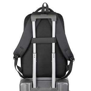 Laptop <b>Backpack</b> <b>Large</b> Capacity Unisex Business Travel School Bag With Laptop Compartment Solid Color Gray Black Blue Purple - Product Image 3