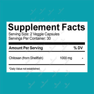 Suplemen diet Aeglewell di <span class=keywords><strong>Chitin</strong></span> Oligosaccharide kapsul <span class=keywords><strong>Chitosan</strong></span> organik Harga 1000mg suplemen kapsul <span class=keywords><strong>Chitosan</strong></span> pelangsing - Product Image 2