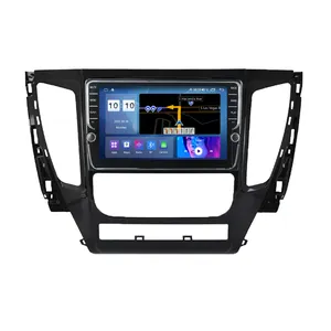 เครื่องเล่นวิดีโอมัลติมีเดียติดรถยนต์,วิทยุติดรถยนต์ Android 11สำหรับ Mitsubishi Pajero 2016-2018ระบบนำทาง GPS เครื่องเสียง2 Din พร้อมกรอบ