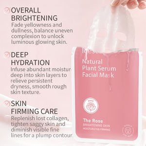 Mascarilla Facial Iluminadora, Hidratante y Reafirmante de Rosas, Extracto Natural de Plantas, Cuidado de la Piel Antienvejecimiento, Marca Privada - Product Image 4