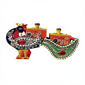 Boîte décorative Art Déco Peacock Heritage pour Diwali, occasions de retraite et de condoleances - Product Image 1