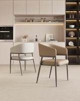 Chaises de salle à manger en bois massif et tissu, style moderne minimaliste, chaises de restaurant en frêne