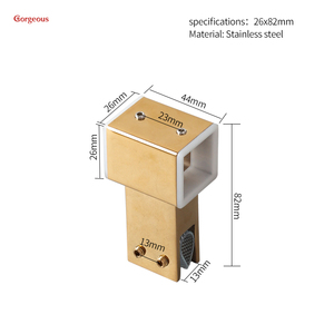 Thép không gỉ kim loại vuông Doanh Ống Vuông để kính vòng kẹp linh hoạt ống nối - Product Image 5