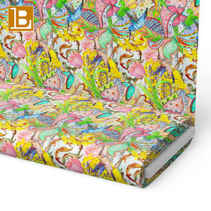 בילו 2026 מעצב חדש אישית את פרח הפרפר, הדפס ציפור 100% כותנה בד פופלין לבגדי ילדים - Product Image 3