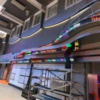 Bar Café Tienda Frentes Tira comercial Pantallas Led Ventana lineal delgada flexible Decoración de pared Anuncios dinámicos Tablero de letrero LED