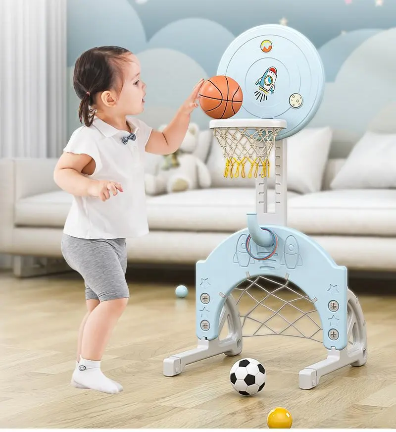 ready to ship Children's indoor fitness toys retractable basketball exercise fitness equipment Cheap toys for kids gym equipment