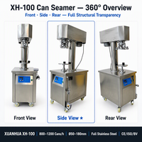 Machine de scellage automatique commerciale OEM XH100 en acier inoxydable pour emballages en feuille/film/papier, 20 pièces/min, scellage à froid