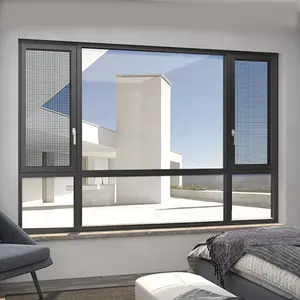 זיגוג כפול בית windows מודרני עיצוב מזג זכוכית אלומיניום קייסמנט Windows