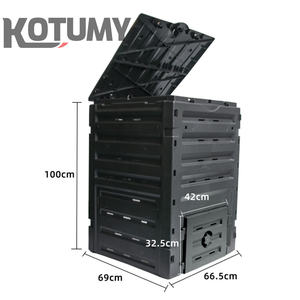 Seau à compost jardin pépinière <span class=keywords><strong>300L</strong></span> boîte à compost en <span class=keywords><strong>plastique</strong></span> à feuilles caduques engrais Fermentation Machine ordures Compost Tube - Product Image 4