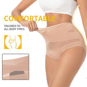 米国EUサイズ3層漏れ防止女性時代パンティー通気性ハイウエスト月経下着失禁ブリーフ - Product Image 5