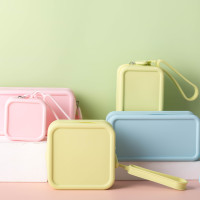 Sac de maquillage en silicone étanche personnalisé sans BPA sac cosmétique en gros d'usine accessoire de voyage porte-monnaie pochette de maquillage