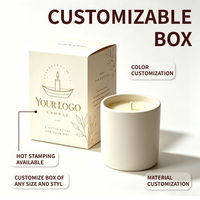 Boîte à bougies parfumées personnalisée avec estampage à chaud, OEM ODM, papier couché imprimé, logo personnalisé, taille personnalisée, fermeture magnétique, insert en mousse EVA