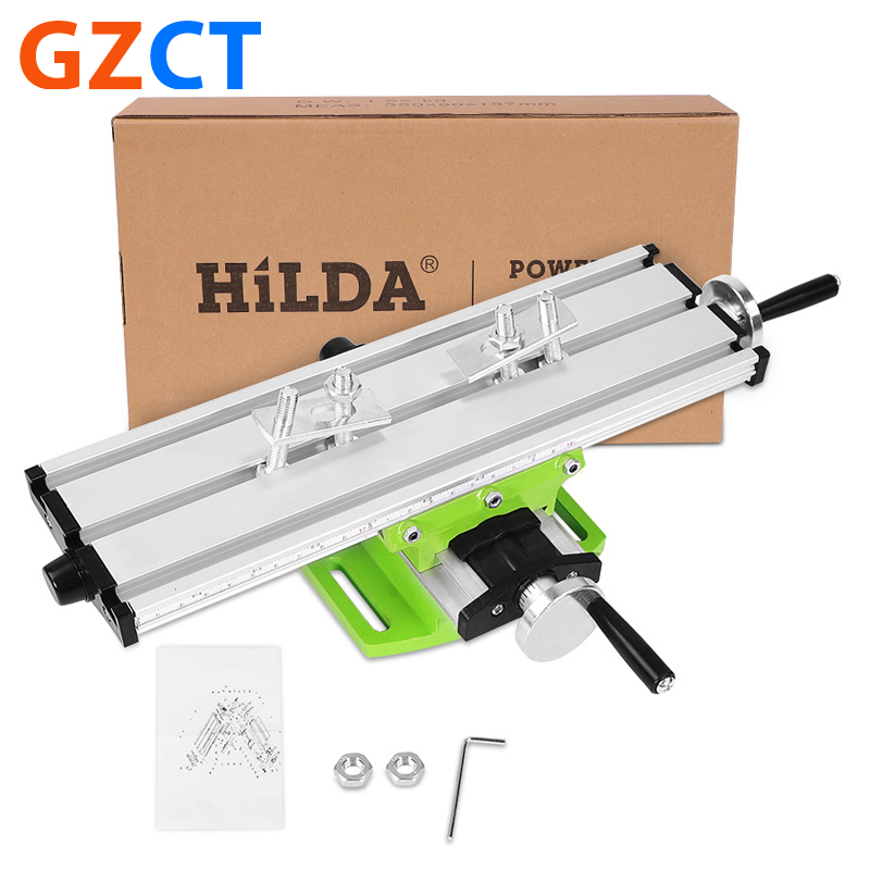 Фабричный многофункциональный композитный миниатюрный сверлильный и фрезерный станок поперечный стол сверлильный и фрезерный тиски Рабочий стол