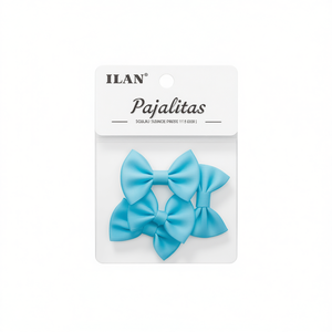 ILAN Pajalitas Bow Ties 3,0 cm x 1,5 cm Accessori per capelli blu per ragazze 8 pezzi - Product Image 2